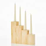 Lirutti Holzkultur Zirbenquader Set mit Kerzen