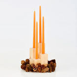 Lirutti Holzkultur ZirbenQuader Set mit Kerzen im Advent
